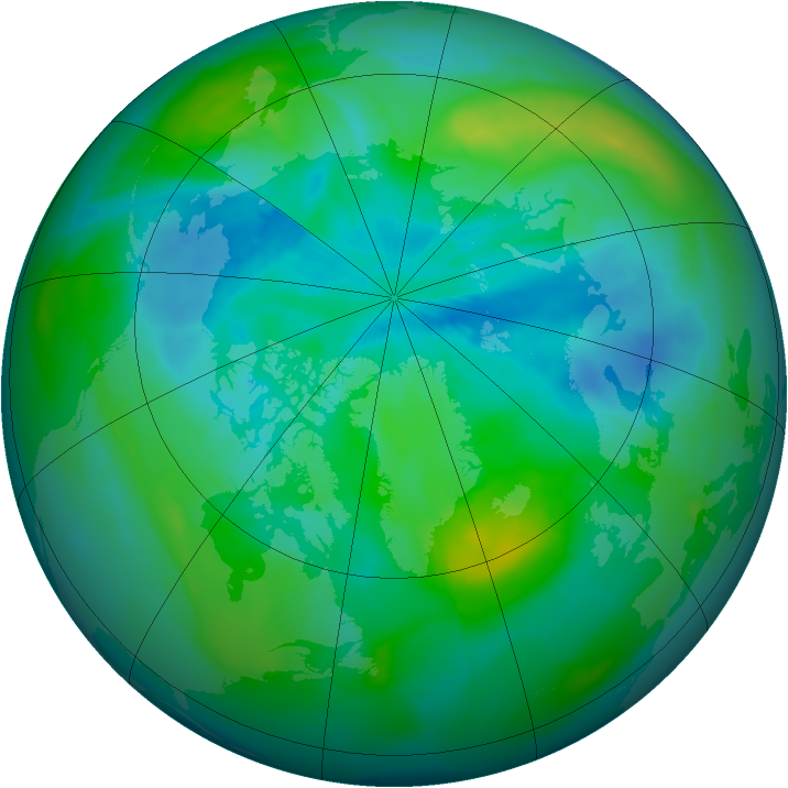Arctic ozone map for 13 September 2010